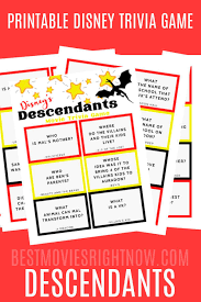 Cut out the individual disney quiz questions cards which have the answers on the bottom. Disney Trivia Descendants Best Movies Right Now
