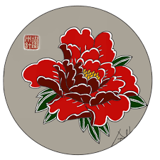 牡丹纹身图案牡丹花花开富贵流行寓意纹身图案原创图案tattoo江汉路纹身店品牌培训机构 decorative plates decor home decor