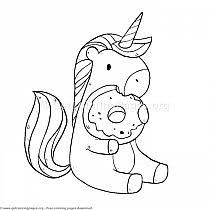 Best coloring pages of the most popular animals. Cute Unicorn Eating Donuts Coloring Pages Getcoloring Na Stylowi Pl