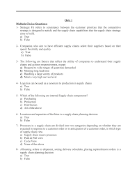 Supply chains can be confusing to newbies and experts alike. Quiz 20 February Questions And Answers Quiz 1 Multiple Choice Questions 1 Strategic Fit Refers Studocu