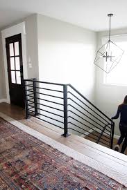 Horizontal slat porch railing by amee posted on september 7, 2018 august 6, 2018. All The Details On Our New Horizontal Stair Railing Chris Loves Julia