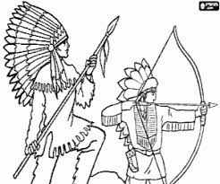 Colouring pages on specific themes. Indian Bow And Arrow Coloring Pages Native American Tattoo Designs Native American Bow Coloring Pages
