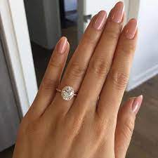 Check These Out Diamond Halo Rings 4775 Diamondhalorings Oval Halo Ring Vintage Style Engagement Rings Vintage Halo Ring