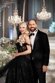 Selling Sunset Christine S Black Wedding Dress Included A 22 Foot Veil Fit For A Gothic Barbie Sparkle Wedding Dress Wedding Dresses Gorgeous Wedding Dress