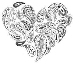 Robyn S Art Blog Paisley Heart Paisley Coloring Pages Paisley Drawing Paisley Color