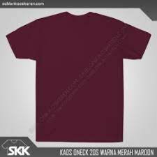 Desain kaos polos depan belakang warna merah maroon. Kaos Polos Lusinan Archives Sablon Kaos Keren