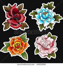 Flower Traditional Tattoo Flower Tattoos Roses Drawing