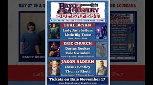 2016 Bayou Country Superfest Line Up