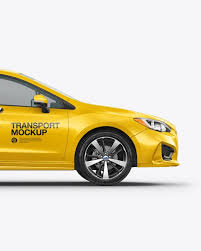 Subaru Impreza 2017 Mockup Side View In Vehicle Mockups On Yellow Images Object Mockups Mockup Free Psd Mockup Psd Mockup