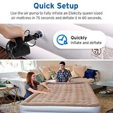 Etekcity Electric Air Pump Rechargeable Portable Air Mattress Pump Quick Fill Inflator Deflat Air Mattress Air Mattress Camping Inflatable Sofa
