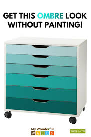 Isn T This Awesome Why Paint When You Can Stick Get This Trending Ombre Look With Decals No Mess No Fuss No Ikea Alex Drawers Ikea Alex Ikea Kids Storage
