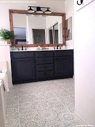 You can paint it to give it a whole new look! Tips For Painting Bathroom Tile With Floor Stencils Royal Design Studio Stencils