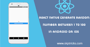 In This Tutorial We Are Going To Generate Random Number Between 1 To 100 In React Native Application To Generate Random React Native Functions Math Generation