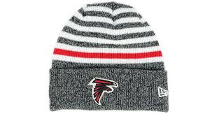 To order by phone, inquire about an order, or request an exchange/refund, call: Ktz Synthetic Atlanta Falcons Striped2 Cuff Knit Hat Lyst