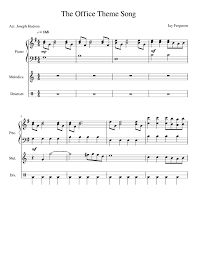 Maybe you would like to learn more about one of these? The Office Theme Song Sheet Music For Piano Drum Group Melodica Mixed Duet Download And Print In Pdf Or Midi Free Sheet Music Musescore Com