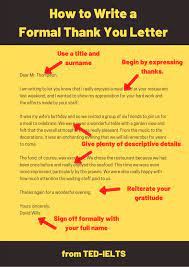 Letters usually start with an opening statement which explains the reason for writing the letter. How To Write A Thank You Letter Ielts General Ted Ielts