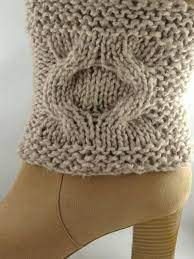 Knitted boot cuffs are some of our favorite stash busting patterns. Boot Cuffs Hand Knit Knit Boot Toppers Hand By Toppytoppyknits 25 00 Knit Crochet Crochet Knitting