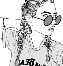 Back N White Girl Dessin Swag Dessin Dessin Fille