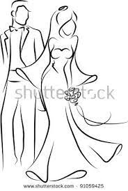 Silhouette Of Bride And Groom Background Wedding Invitation The Vector Pochoir Silhouette Dessin Coloriage Diy Dessin