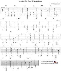 House Of The Rising Sun Acoustic Guitar Chords Tab Many More On This Site Best Guitar For Beginners Guitar For Beginners Guitar Lessons