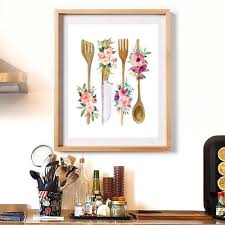 Get the best deals on kitchen art paintings. Floral Kitchen Utensil Print Kitchen Wall Art Decor Wooden Utensil Art Canvas Painting Wall Picture Poster Home Decoration Wallcorners Decor Your Home Life Kitchen Decor Wall Art Floral Wall