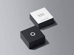 They're also a popular shape for business card hacks: Square Business Card Stacks Mockup