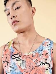 RodZen Men's Cotton Blend Round Neck Sleeveless Tie Dye Printed T-Shirt  (in, Alpha, M, Multicolored) : Amazon.in: Fashion