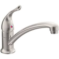 Another tier 1 faucet brand is moen for the company's kitchen faucets are high quality and well regarded. Moen Part 7423 Moen Chateau Single Handle Standard Kitchen Faucet In Chrome Single Handle Kitchen Faucets Home Depot Pro