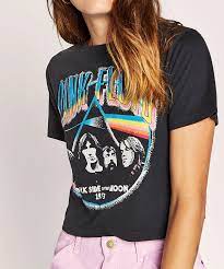 Daydreamer Ash Pink Floyd Crop Tee Ash