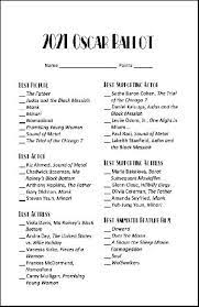 Are butcher block countertops in style 2021 oscars ballots. 2021 Oscar Ballot Free Printable Ballot Hello Little Home
