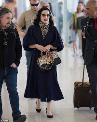Burlesque Star Dita Von Teese 47 Oozes Hollywood Glamour As She Jets To Adelaide Daily Mail Online