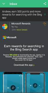 Check spelling or type a new query. Microsoft Rewards Email Went Out Today Earn 500 Points And More Rewards For Searching With The Bing App Microsoftrewards