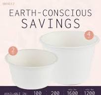 Brheez 60-Count 12 Oz Sugarcane Bowls - Compostable Disposable Bowls For  Hot & Cold Foods