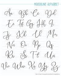 Calligraphy Font Alphabet