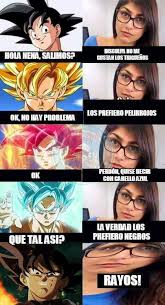 Goku Y Su Cabello Memes De Dbz Sigueme Memes Memes Divertidos Memes Otakus