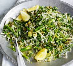 Spring Vegetable Cauliflower Tabbouleh Recipe Cauliflower Tabbouleh Bbc Good Food Recipes Spring Vegetables