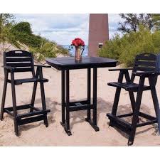 Nautical 3 Piece Bar Height Dining Set Finish Sand By Polywood 1036 97 Po1114 Finish Sand Featur Patio Bar Set Patio Dining Set Polywood Outdoor Furniture