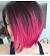Short Shoulder Length Short Blonde Hair With Pink Ends