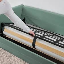 Il divano letto ikea 2 posti senza braccioli permette di risparmiare ancora più spazio perchè non c'è l'ingombro dei braccioli.lycksele lövås è un modello moderno adatto ad ambienti chiari, dai toni del grigio, bianco oppure nero. Gronlid Divano Letto A 2 Posti Ljungen Verde Chiaro Ikea It
