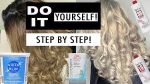 For this post, the hair bleach powder process will be reviewed. How To Bleach Tone Hair At Home Wella T18 L Oreal Quick Blue Powder Bleach Youtube