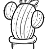Cactus coloring page with cactus coloring sheet 4100 1