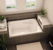 SB-3672 AcrylX Drop-in End Drain Homestead Bath in White ...