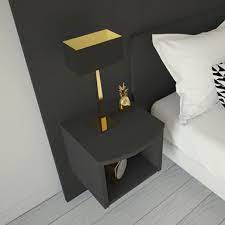 ensemble tete de lit 160 cm 2 chevets graphite kazed tete de lit noir deco tete de lit idee deco appartement