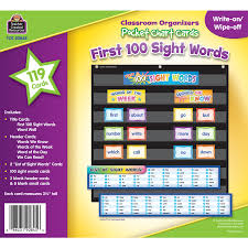 First 100 Sight Words Pocket Chart Cards Id 24557