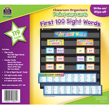 first 100 sight words pocket chart cards id 24557