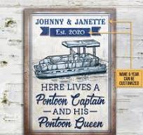 Wall Art Personalized Pontoon Hide Crazy Customized Classic Metal Signs  Pontoon Sign