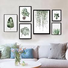 The monstera, the trendy plant of the moment. Buy Green Plants Art Painting Hanging Pictures Monstera Leaves Canvas Painting Posters Decor No Frame At Affordable Prices Free Shipping Real Reviews With Photos Joom