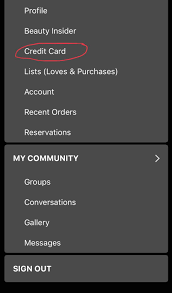 They only ask for your last 4 and i didn't get a credit inquiry alert from ck right after. Sephora Credit Card Tab On App Menu Sephora