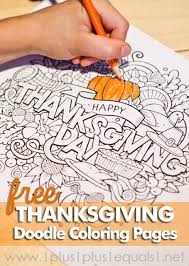 Coloring the alphabet is a good way to introduce the youngest learners to letters of the alphabet through an activity they like. Thanksgiving Doodle Coloring Pages 1 1 1 1