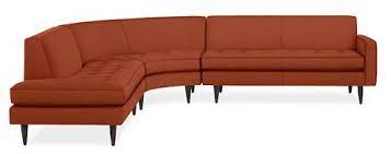 Johnston 109.5 sectional an asymmetrical, geometric design and contrasting light and warm colors make this sectional sofa the ideal piece for complementing a contemporary, minimalist or modern space. 30 Stylish Sofa Sectionals Available Today